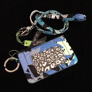 Vera Bradley Lanyard & Zip ID Case Camofloral